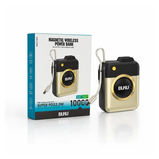 پاوربانک 10000 میلی آمپر بوکو 22.5 وات مدل Buku MG-G169
