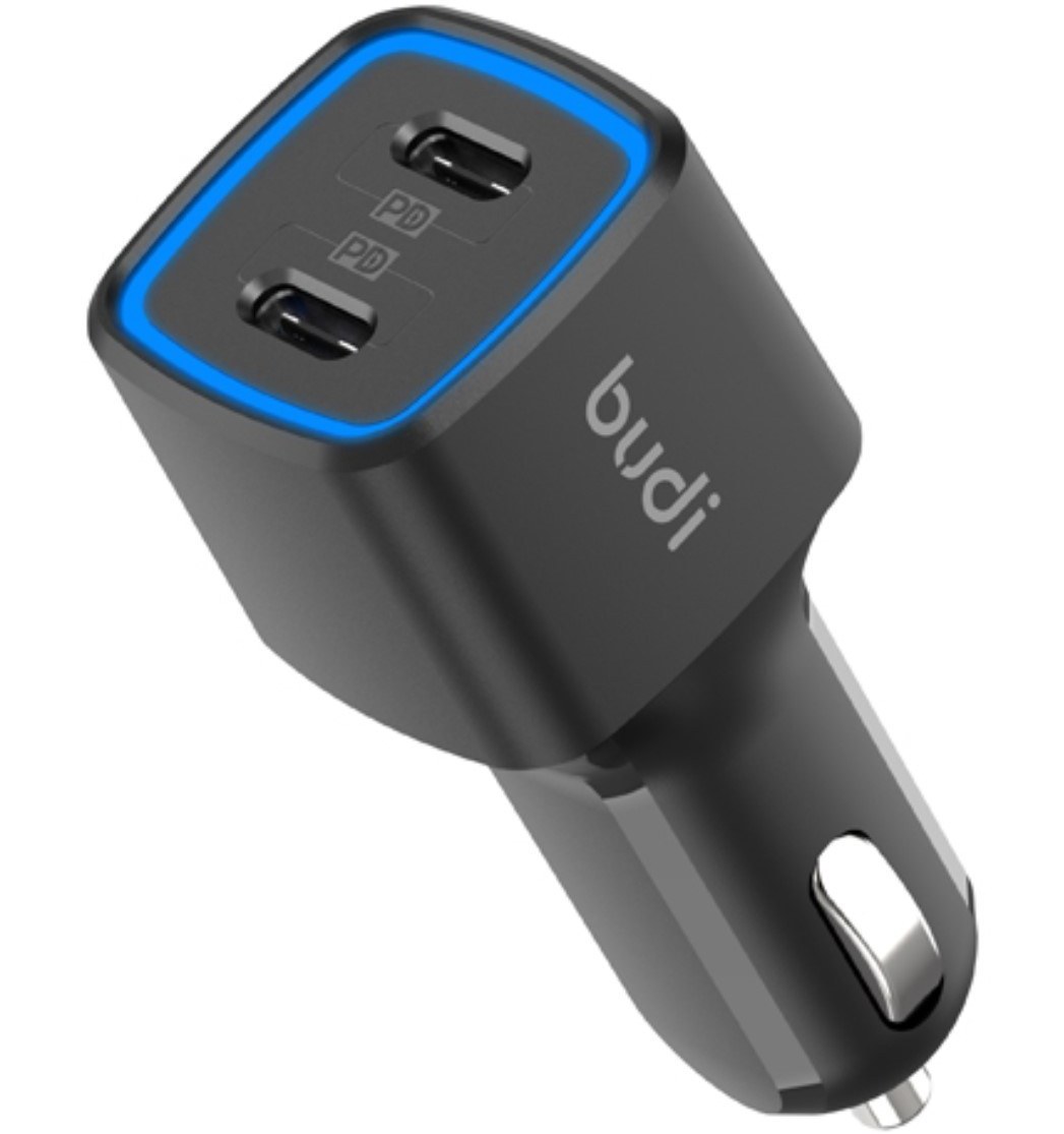 شارژر فندکی 70 وات بودی مدل Budi CC065RB با خروجی USB-C