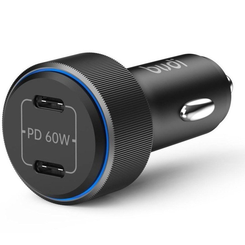 فندکی 60 وات بودی مدل Budi CC632RB با دو خروجی USB-C