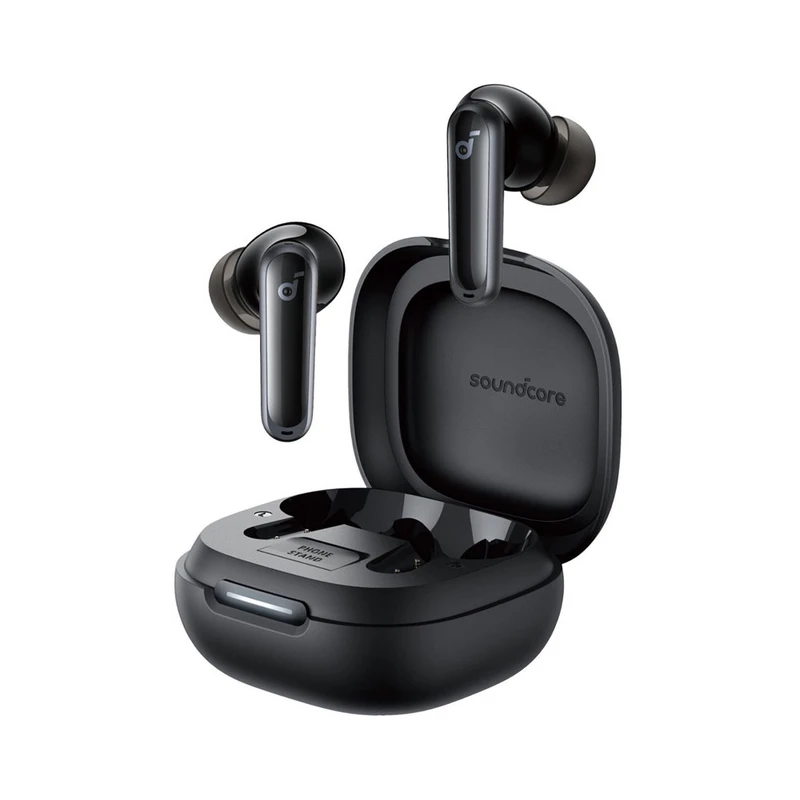 هدفون بلوتوثی انکر مدل Soundcore P40i با نویز کنسلینگ فعال (ANC)، نویز کنسلینگ (ENC)، درگاه شارژ USB Type-C، دارای 6 میکروفون داخلی با بهره‌گیری از هوش مصنوعی، پشتیبانی از فرمان لمسی، مقاوم در برابر آ